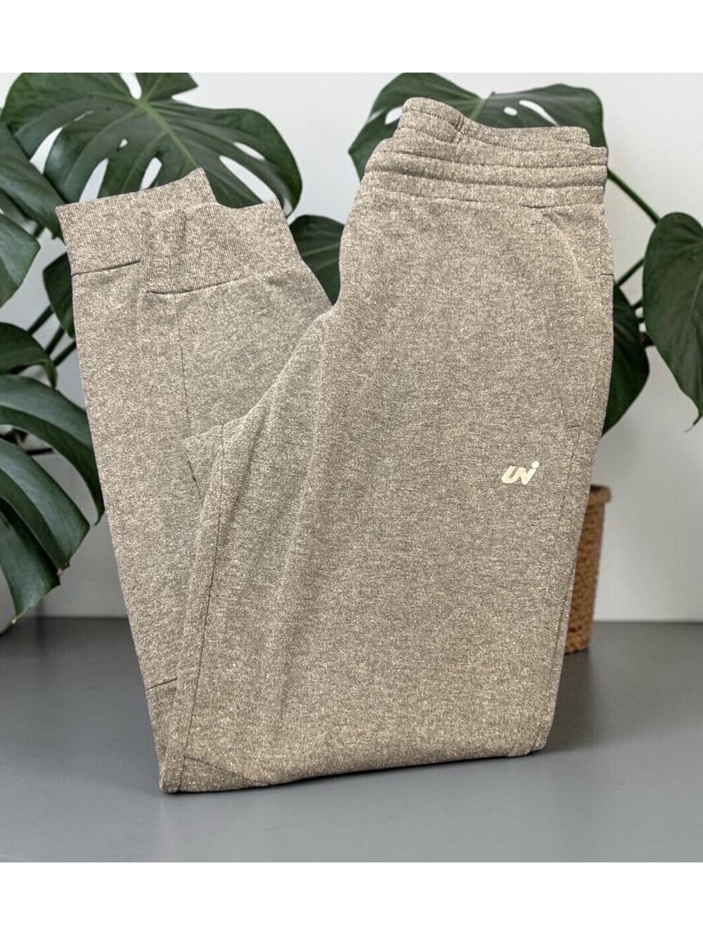 Men’s Unipro Gray Cotton Blend Running Pants Quick Dry Sz M